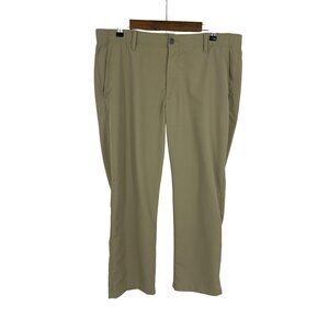 Under Armour Mens Golf Pants Khaki Stretch Lightweight Performance Fit Size 38